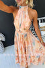 Serena™ | Watercolor Maxi Dress with Open Back