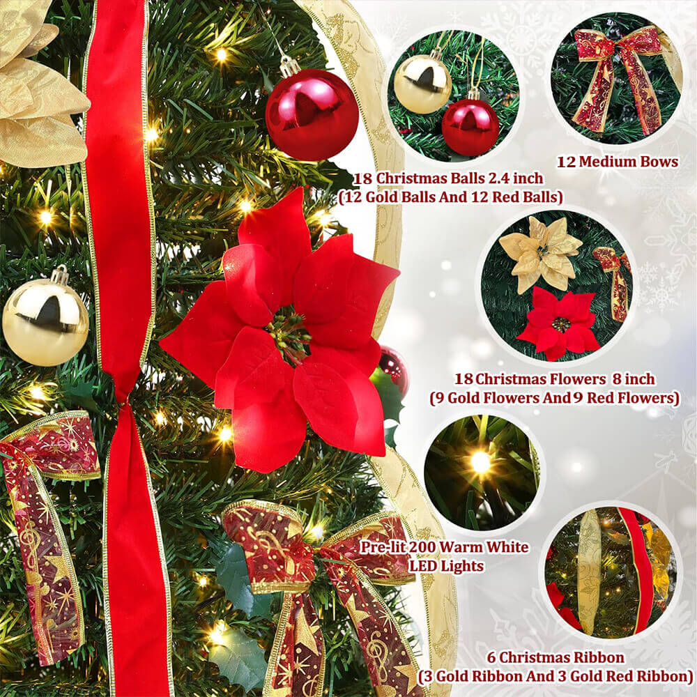 Lumiscarlet™ – Pop-Up Red Christmas Tree (50% Off)