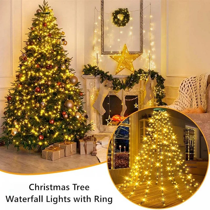 Christmas Tree Waterfall Lights