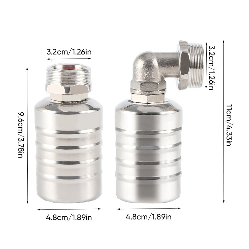 HydroLevel® – Compact Stainless Steel Valve with Precision – Automatic Water Level Control