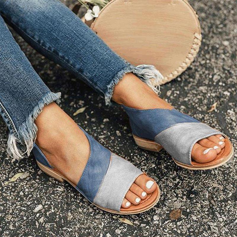 Zalirith™ – Stylish Two-Tone Open-Toe Sandals
