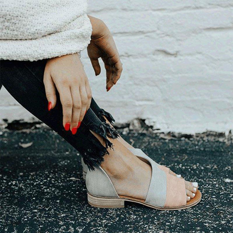 Zalirith™ – Stylish Two-Tone Open-Toe Sandals