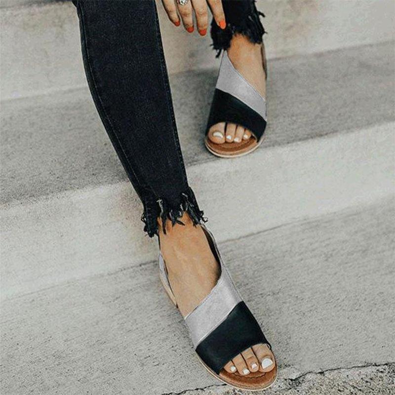 Zalirith™ – Stylish Two-Tone Open-Toe Sandals