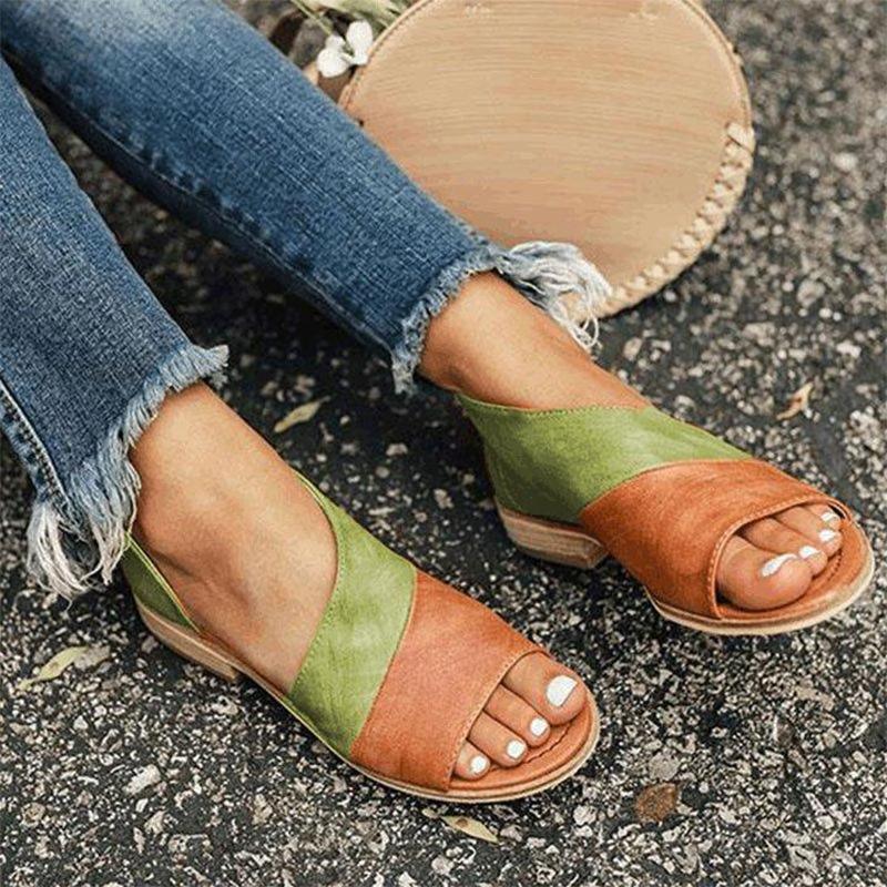Zalirith™ – Stylish Two-Tone Open-Toe Sandals
