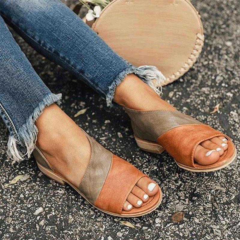 Zalirith™ – Stylish Two-Tone Open-Toe Sandals