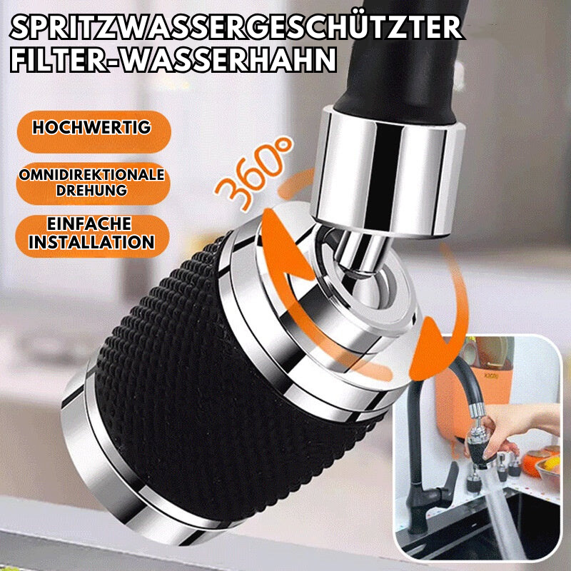 360° Rotatable Splash-proof Faucet Attachment – Easy and Clean Washing