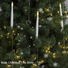 LED Tree Candles with Crystal Ball – Warm, Realistic Holiday Glow