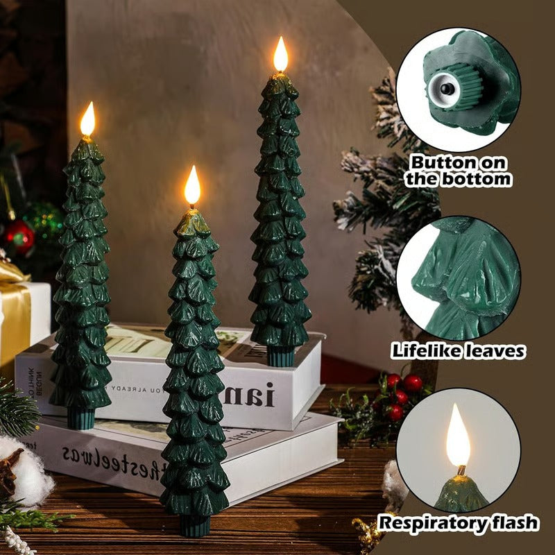 LED Christmas Tree Candles — Cozy & Child-Safe Holiday Glow