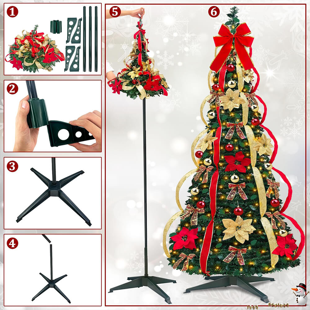 Lumiscarlet™ – Pop-Up Red Christmas Tree (50% Off)