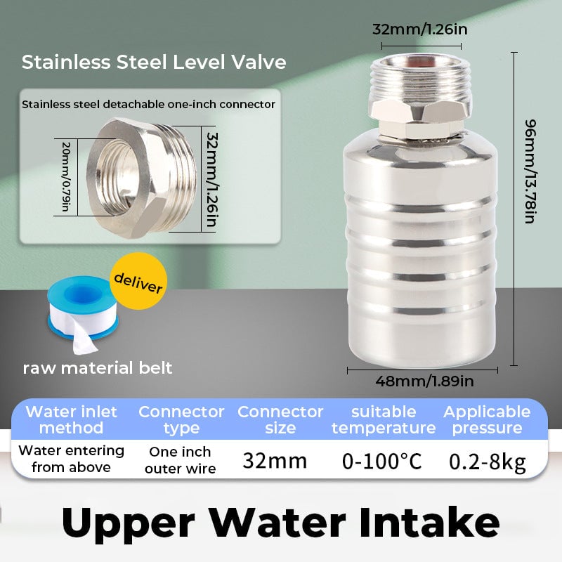 HydroLevel® – Compact Stainless Steel Valve with Precision – Automatic Water Level Control