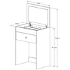 Smart Makeup Table with 3 Drawers + Free Stool