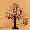 Vintage light tree with cardinals — Brings warm atmosphere to your home