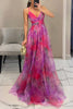 Giselle™ – Floral Maxi Dress with Cut-Out Waist and Tulle Skirt
