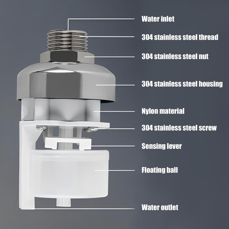 HydroLevel® – Compact Stainless Steel Valve with Precision – Automatic Water Level Control