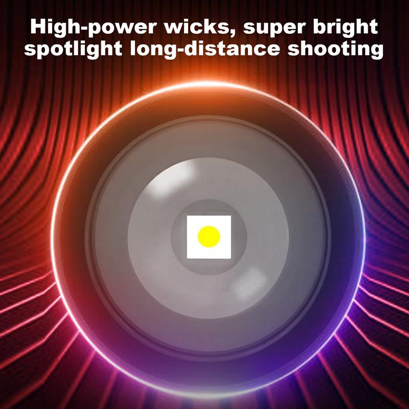 Survival LED Flashlight 2025 – As bright as a lightsaber with power bank function