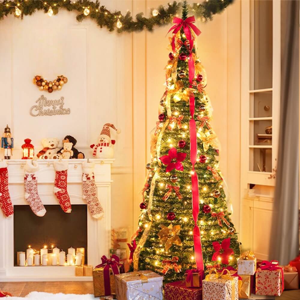 Lumiscarlet™ – Pop-Up Red Christmas Tree (50% Off)