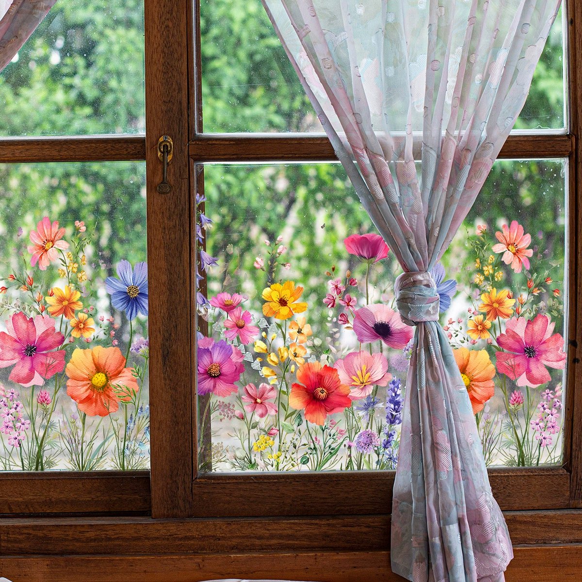 1+1 Free | Colorful Flower Stickers for Your Windows