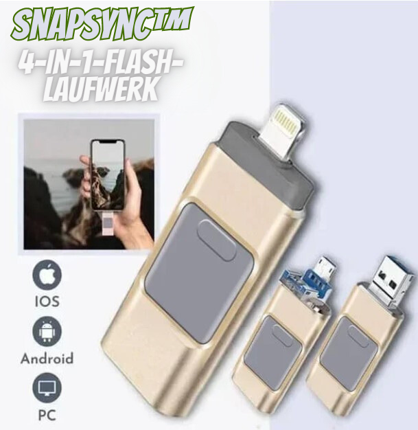 SnapSync™ | 4-in-1 USB Flash Drive