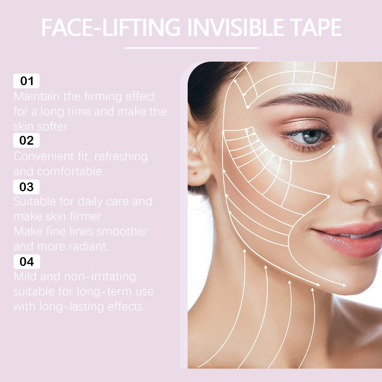 OUHOE™ | V-Face Lift Tape | Face Tightening Invisible Tape (40 pieces)