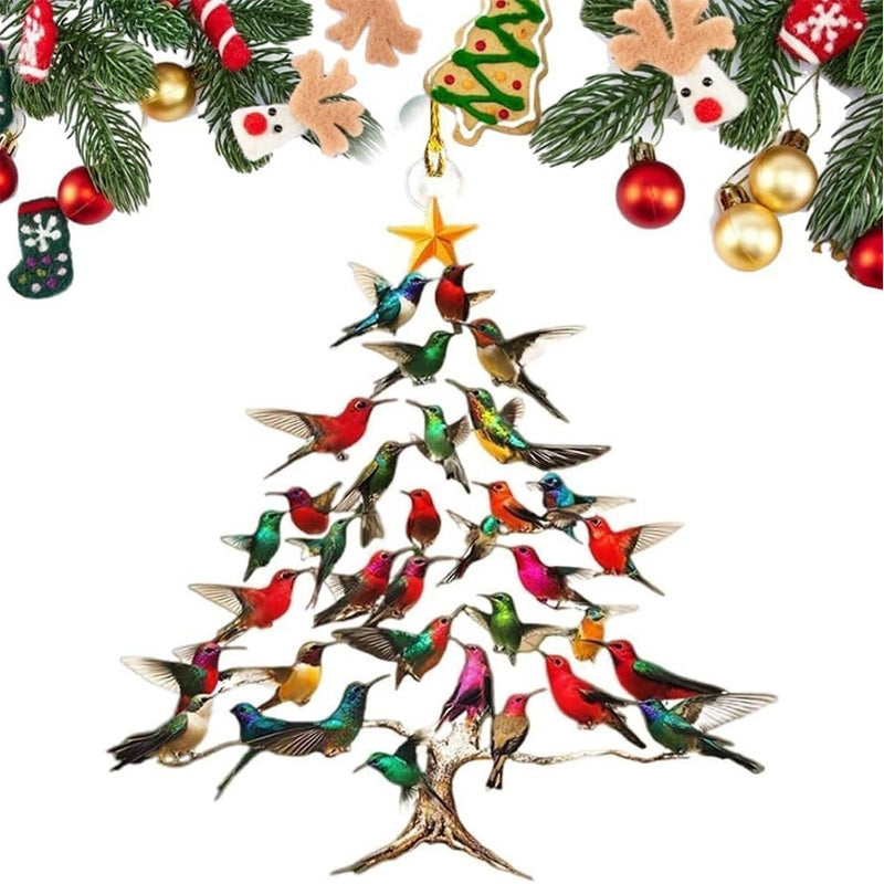 Hummingbird Tree Ornament – Colorful Charm & Warm Holiday Spirit